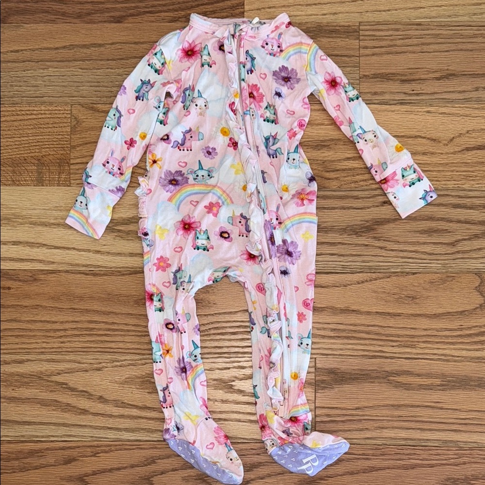 New-Kids Floral and Animal Print One Piece